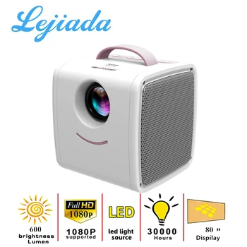 LEJIADA Q2 LCD Mini Kaasaskantav Projektor Toetab 1080P Täis-HD-HDMI-Ühilduva USB-Lastele Uuringu jõulukink Proyector
