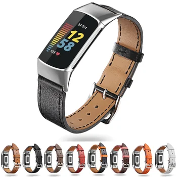 Naturaalsest Nahast Rihm Käevõru Fitbit Tasuta 5 4 3 2 Watch Band Asendamine Tarvikud
