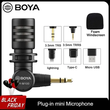 BOYA POOLT-M100 3,5 mm TRS-Plug-in Kääbus Mikrofon Canon Nikon Sony Panasonic Digital SLR Kaamera Videokaamera Audio Recorder